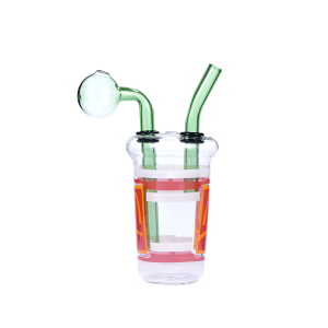 6 inch Cup Bottle Shape Glass Oil Burner Water Pipe
