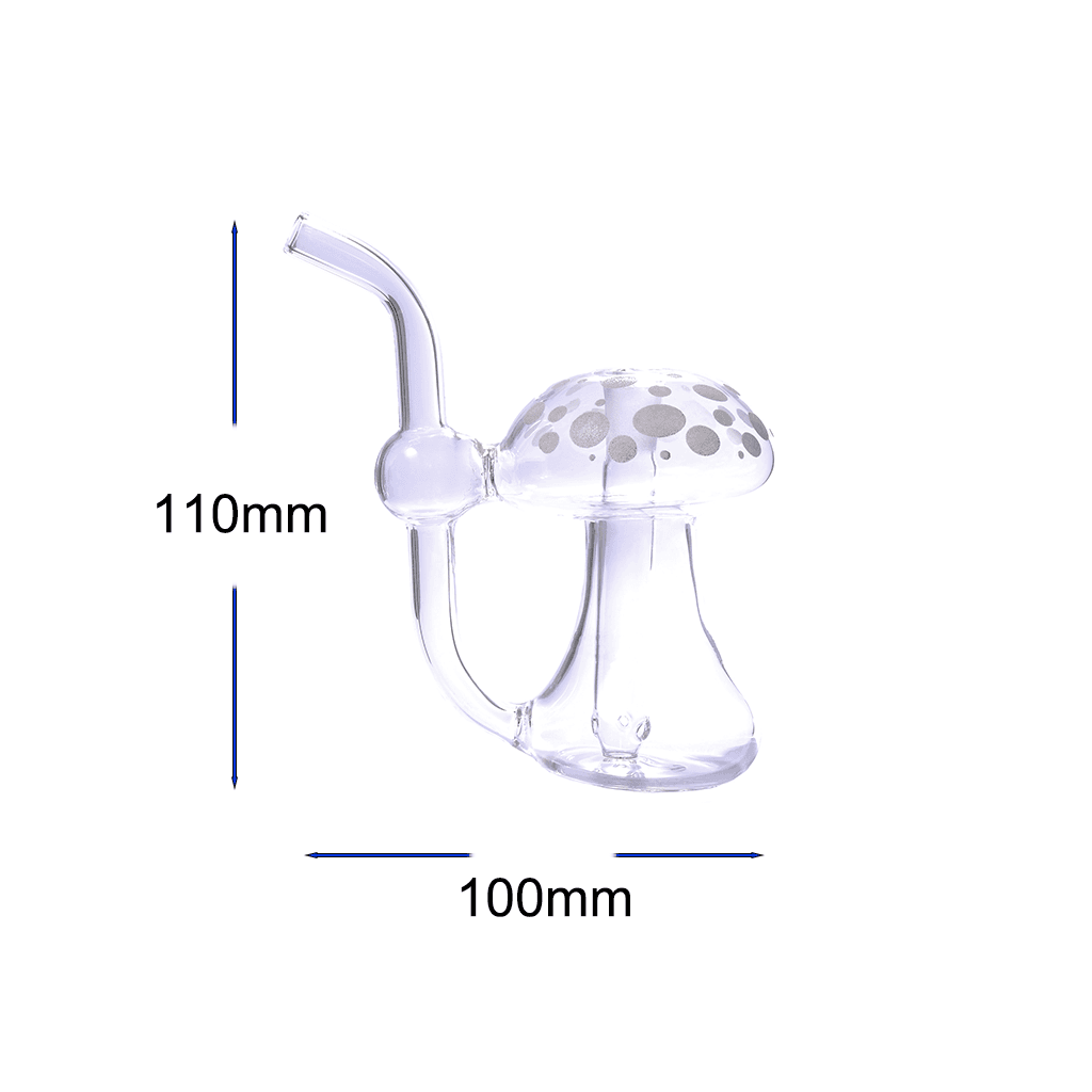 4.5 inch Mushroom Shape 10mm Glass Oil Burner Water Pipe with Bowl - Image 2