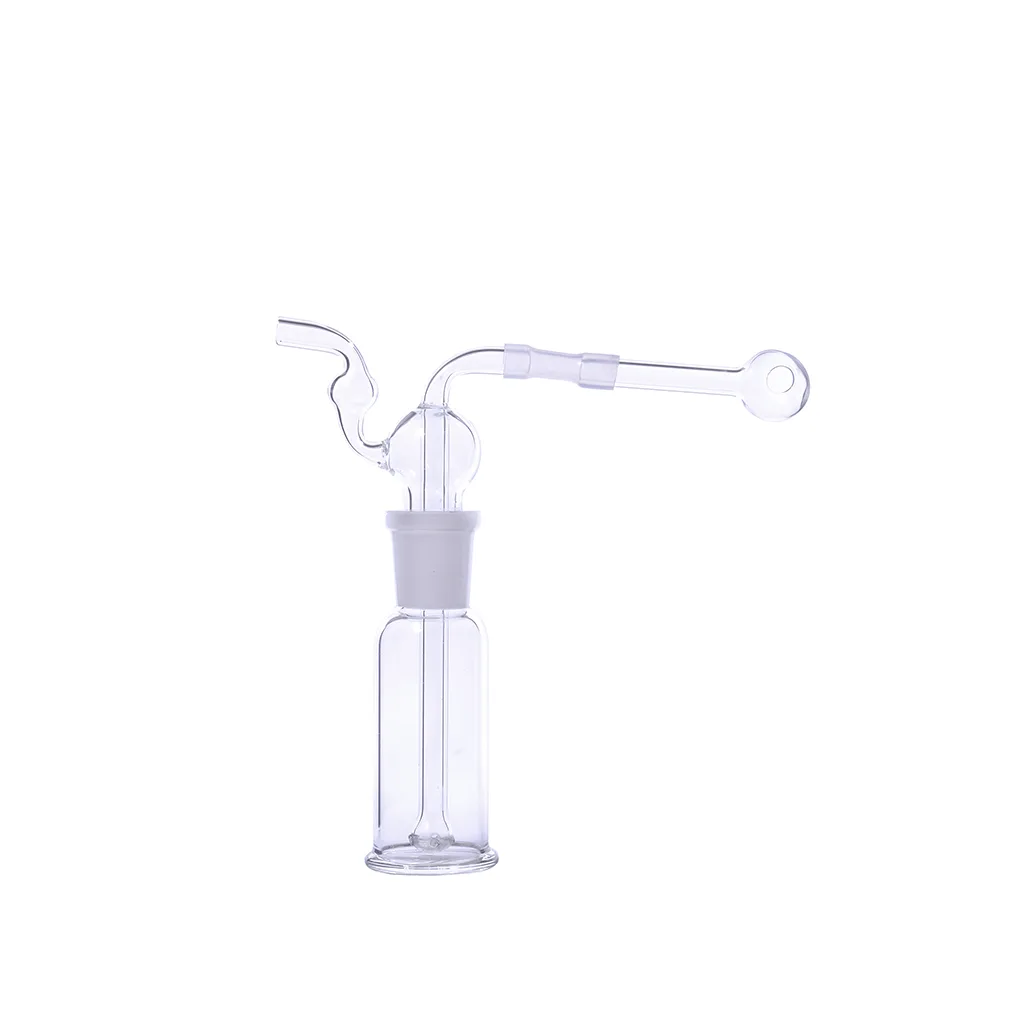 Gas Washing Bottle Style Oil Burner Glass Water Pipe