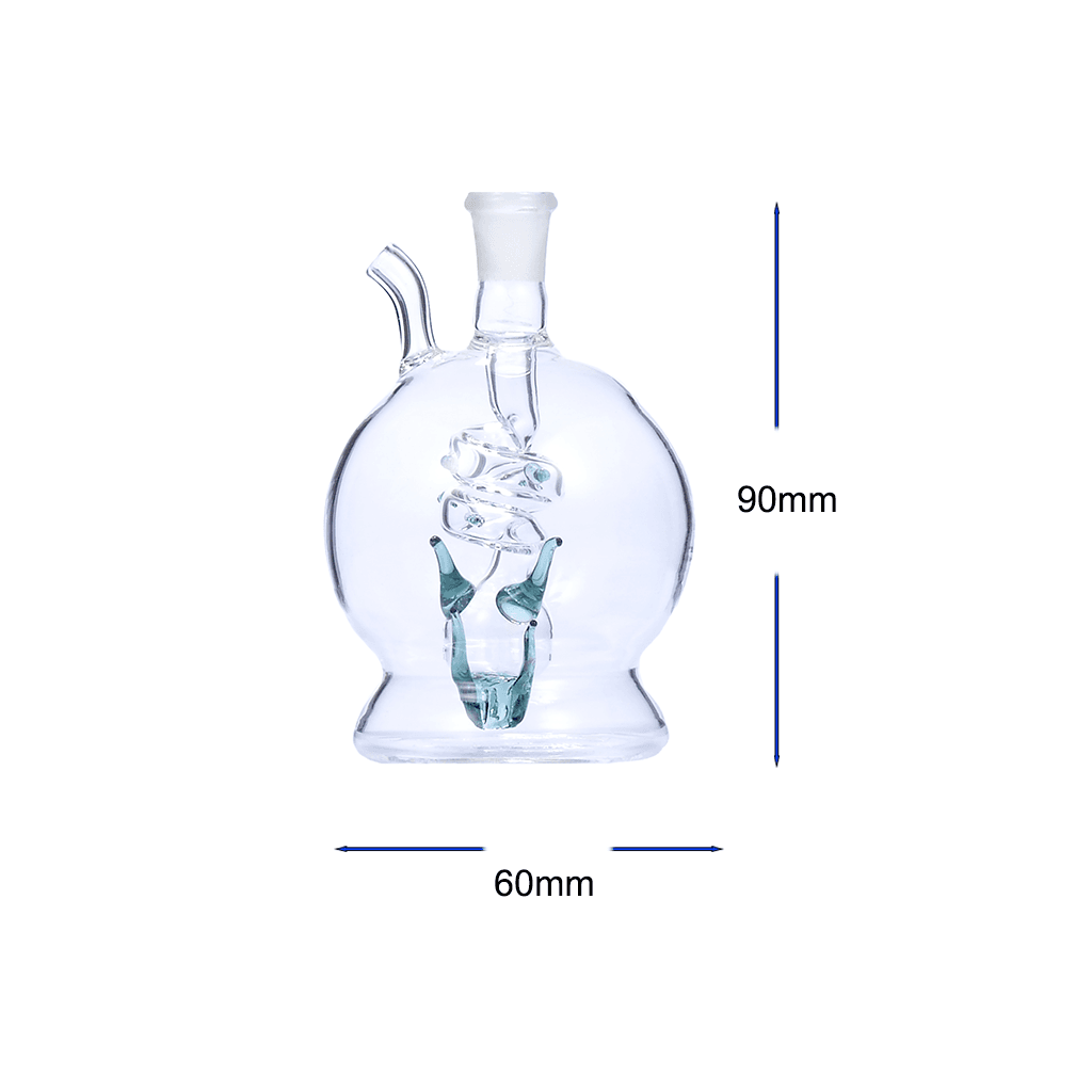 Mini Ball Globe Shaped 10mm Glass Oil Burner Water Pipe Perciator Bong - Image 2