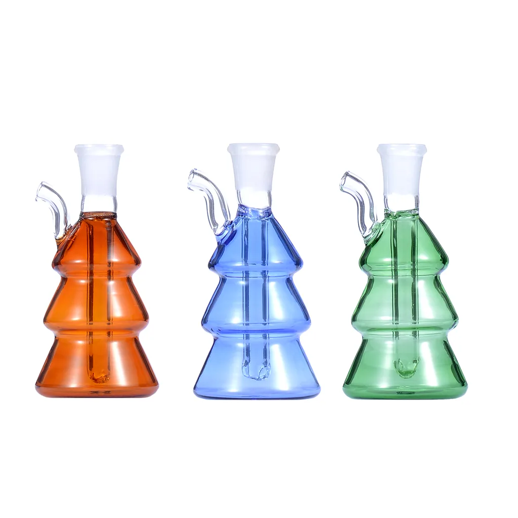 10mm Mini Christmas Tree Shape Glass Oil Burner Water Pipe