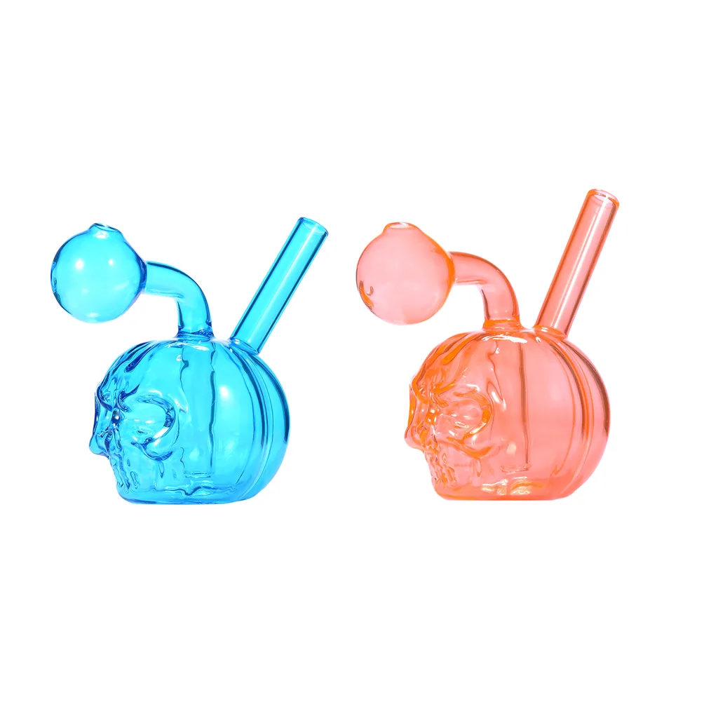 Pumpkin Skull Oil Burner Water Pipe Dab Rig