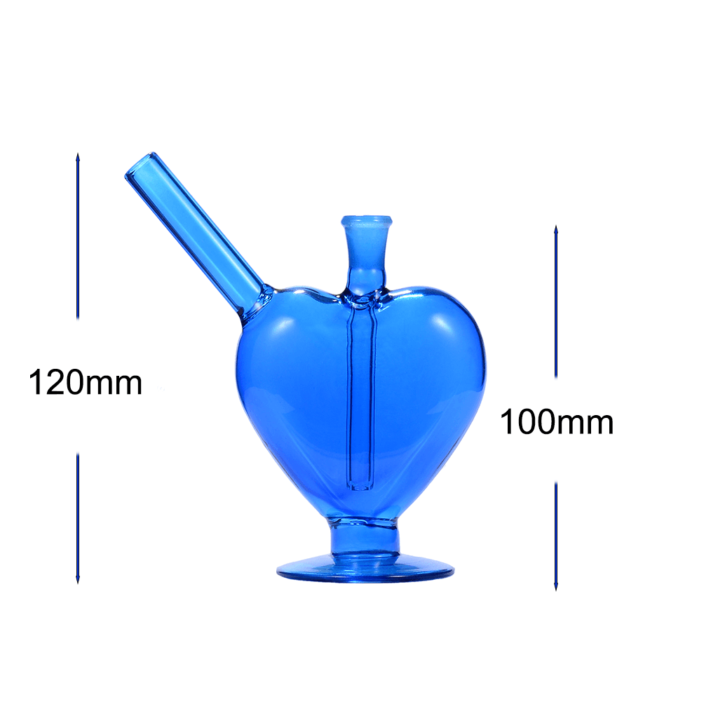 10mm Heart Shaped Glass Oil burner Water Pipe with Bowl Kit - Image 2